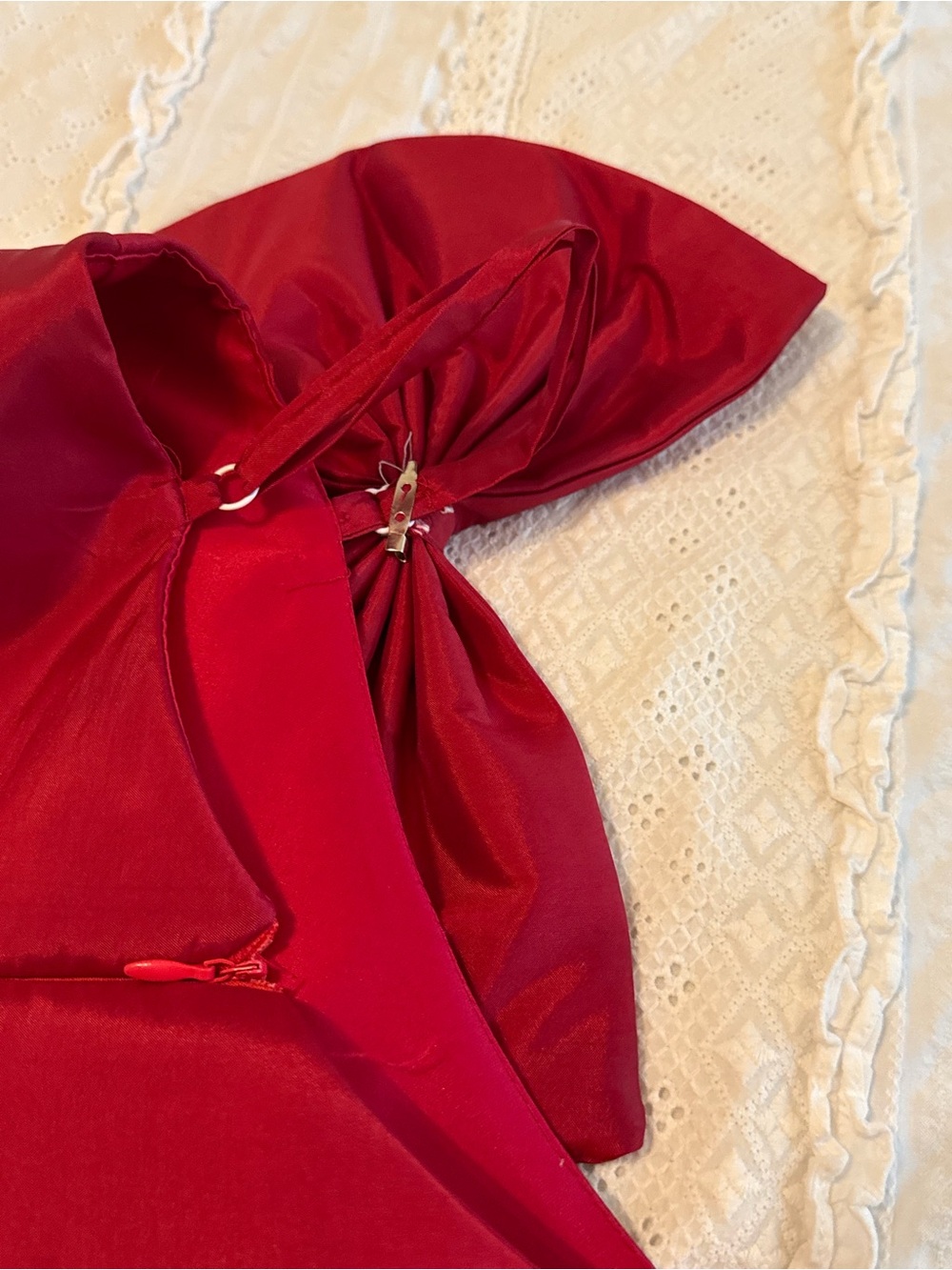 Girls' Party Dress Solid Red Color Sleeveless Performance Wedding - Picture 8 of 12